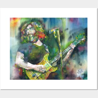 JERRY GARCIA watercolor portrait .6 Posters and Art